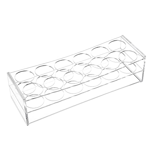 MECCANIXITY 12Well Acrylic Test Tube Rack Holder Lab Stand 40mm Hole