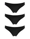 Liqqy Women's 3 Pack No-show Lingerie Thong Panties