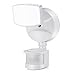 BESTTEN Outdoor LED Motion Sensor Security Light, 20W (120W Equivalent), 1400 Lumens 4100K Bright Light, 70Ft & 180° Detection Range, Adjustable Head, Waterproof, for Garage/Yard/Porch/Garden, White