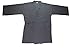 Soojun Men's Kimono Jinbei Shirt and Pant Japanese Loungewear, Style 2 Darkgrey, Large