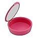 Invisalign Case with Mirror, Cute Orthodontic Retainer Case for snap on smile/clip on veneers/Teeth Braces/Clear Aligner, Clear Braces Container with Vent Holes, 4 Colors Optional (red)