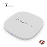 Fast Wireless Charger, MelkTemn Qi Wireless Charging Pad for iPhone 8 8plus X 10, Samsung Galaxy S6Edge+, S7, S7Edge, S8, S8Plus, Note7, Note8 and All Qi-Enabled Devices (White)