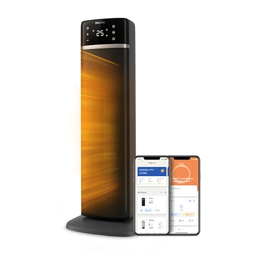 Philips Turm-Heizlüfter Smart 5000 Serie, Schwarz, 2.000 Watt