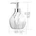 Luxspire Hand Soap Dispenser, 15.2 oz Marble Hand Lotion Bottle, Stainless Steel Pump Lotion Container, Refillable Liquid Hand Soap Jar, Resin Shower Dispensers for Bathroom, Kitchen, Marble White