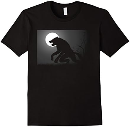 Mens Halloween Werewolf T-Shirt Large Black