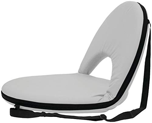 STANSPORT – Go Anywhere Multi-fold Comfy Padded Floor Chair With Back Support (Gray)