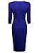 Miusol Womens Business Tunic 3/4 Sleeves Bodycon Pencil Dress, Blue, Small