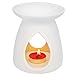 Ivenf Tear Drop Vase Shape Ceramic Tea Light Holder, Aromatherapy Essential Oil Burner, Wax Melt Warmer