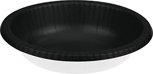 Creative Converting Touch of Color 20 Count Paper Bowl, 20 oz, Black Velvet