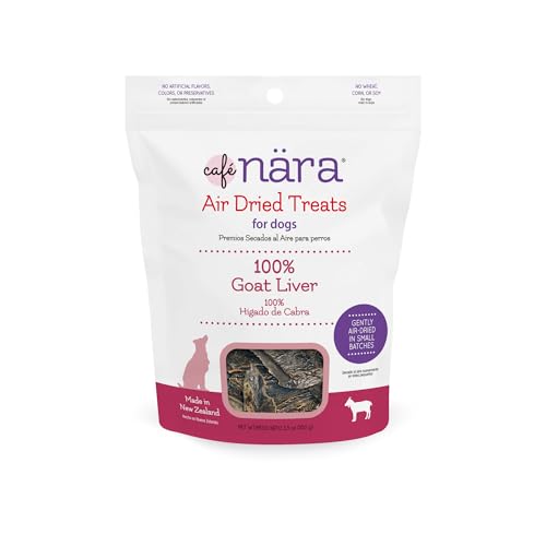 Café Nara Air-Dried Treats for Dogs, Goat Liver, 3.5 oz at Amazon