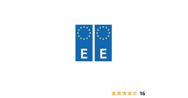 Placa autoadhesiva de matriculación con el distintivo europeo de España