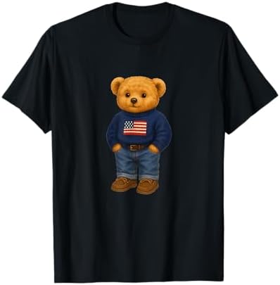 Amazon.com: Womens Teddy Bear and Hearts cute teddybear motif V
