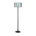 Serena D'italia Tiffany Style Lamps, Blue Contemporary Floor Lamp, Mosaic Stained Glass Lamp and Bronze Finish Base, Double Pull Chain (Blue, White, Yellow)