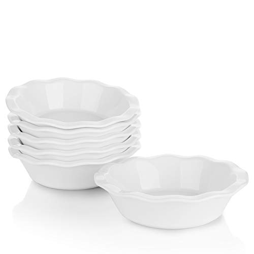 Sweese 521.001 Porcelain Mini Pie Pan Set, 6.5 Inch, Round, White