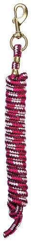 Weaver Leather Poly Lead Rope with Solid Brass 225 Snap, Burgundy/Pink/Raspberry