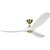 Monte Carlo 3MAVR60RZWBBS Maverick Energy Star 60" Outdoor Ceiling Fan with Remote Control, 3 Balsa Wood Blades, Burnished Br
