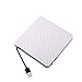 External DVD Drive,Ultra Portable Optical USB 3.0 CD DVD-RW Drive, External CD/DVD-RW Burner Drive Writer for Laptop and Desktop PC Win XP 7 8 10 Linux OS Apple Mac MacBook Pro (White)