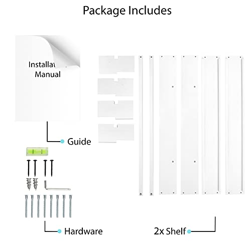 Brightmaison Polynez Floating Shelves for Wall & Book Storage for