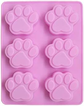 Silicone Bakeware Dog Footprint Shapes Cake Mold Cat Paw Feet Chocolate Cookie Fondant DIY Reusable BPA Free Cupcake Mould Baking Tray