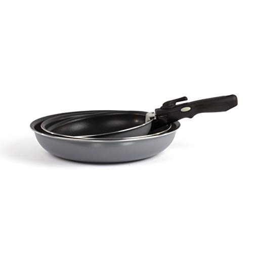 Livoo MEP126G Set of 3 Frying Pans with Removable Handles - Thumbnail 4