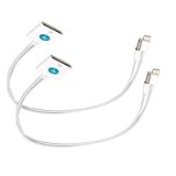 Highly Exceptional 8 Pin to 30 Pin Adapter with Audio Cable for iPhone 6s/6s Plus (Ct.2) (White)