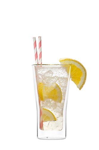 YEM 6 x 350ml doppelwandige Thermo-Gläser, für Latte Macchiato, Cocktails, Desserts, Tee Glas-Set, Doppelwandgläser…