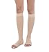 Jomi Compression Knee High Stockings Collection, 20-30mmHg Surgical Weight Open Toe, Full Wide Calf 221 (Large, Beige)