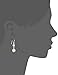Cream Color Simulated 8mm Pearl and Pave Fireball Drop Earrings