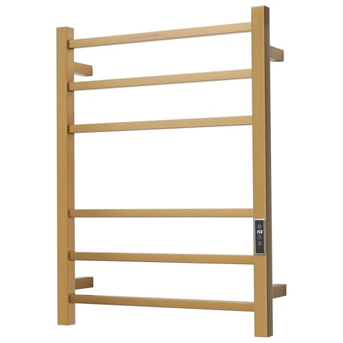 SHARNDY Electric Heated Towel Warmer - Wall Mounted Bathroom Towel Rack, Plug-in Design & Brushed S…