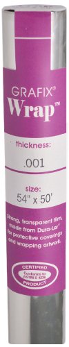 GRAFIX Clear .001 Dura-Lar Film Roll, 54-Inch by 50-Feet