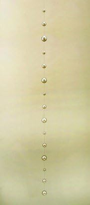GW Schleidt 80" Long Stainless Steel Gazing Chain Home Décor Glass Ornament 15 balls