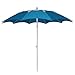 AMMSUN 2017 7ft Beach Patio Heavy Duty Umbrella 10 Panels Deluxe Flower Design,Adjustable Height,with Deluxe zinc Tilt,Lake Blue/White