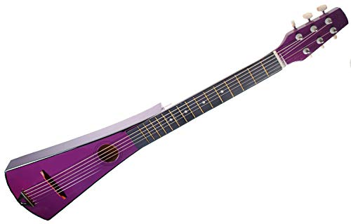 Shop4Omni Steel String Backpacker Travel Guitar with Bag (Purple) - Thumbnail 4