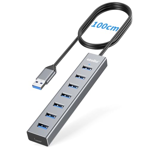 atolla 7-Port USB 3.0 Hub Gray