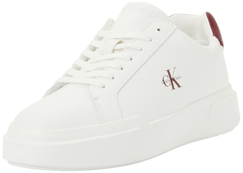 LTH WN Yw0Yw01947 Chaussures Basses à Lacets pour Femme, Beige (Blanc Vif/rhubarbe), Pointure 38