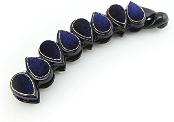Meilliwish Colorful Water Drops Beautiful Banana Hair Clip for Women Girls (H68)(Blue)