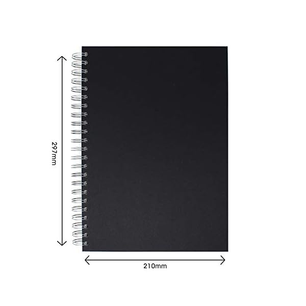 Artway Studio - Spiral Bound A4 Sketchbook - Portrait - 96 Sides (48 Pages) of 170gsm Cartridge Paper - Hardback