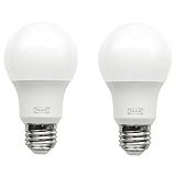 Ikea 703.216.63 Ryet LED Bulbs, E26 A19 2700K Warm Soft White, 600 lm, 7.5W (Pack of 2)