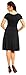Zeta Ville - Women's - Wrap V-neck Flare Summer Dress - Short Sleeves - 108z (Black, 14)