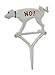 Zeckos Hand Painted Cast Iron NO! Dogs Allowed Yard Stake