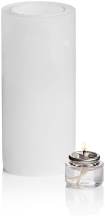 Stone Candles L6W White Luminary Candle, 3-Inch by 6-Inch