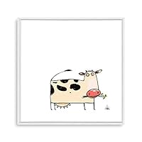 Framed Canvas Wall Art Cartoon Pattern Canvas Prints Home Artwork Decoration for Children's Room,Bedroom - 16x16 inches