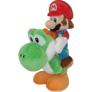 Little Buddy Super Mario Plush - Mario and Yoshi Plush, 8-Inch