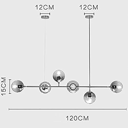WZR Moderne Magic Bean Moleculen Kroonluchters,6 Lichten,E27 Lamp Socket,Aanpassing Plafondlamp voor Keuken Eiland… - Afbeelding 7