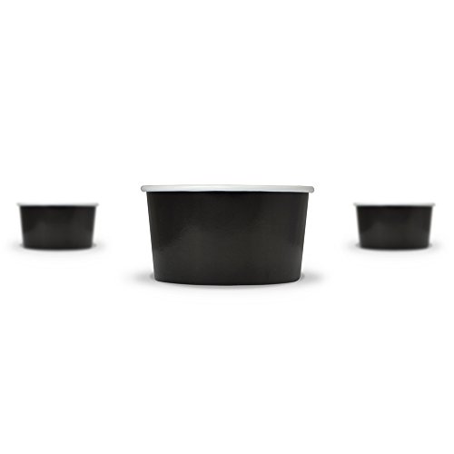 50 Count Black Paper Ice Cream Cups - 6 oz Disposable Dessert Bowls - Comes In Many Colors & Sizes! Frozen Dessert Supplies