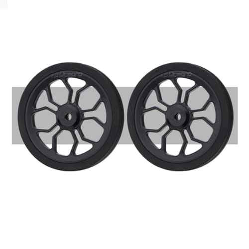 Large 82mm Wide Easy Wheels For BROMPTON folding bike in BLACK