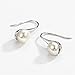 Freshwater Cultured Pearl Earrings, Handpicked AAA+ Quality White Pearl Dangle and Drop Earring for Women S925 Sterling Silver Hoop Earrings with Gift Box
