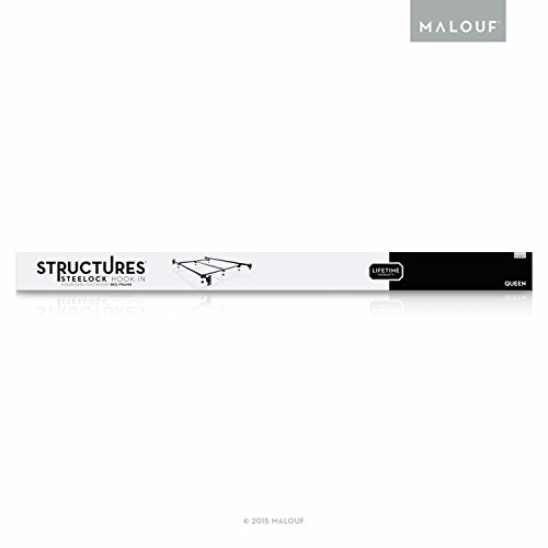 MALOUF Structures STEELOCK Hook-in Headboard-Footboard Heavy Duty Steel Frame-Metal Bed Rails, Full