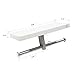 CRW Double Toilet Paper Holder White Bathroom Tissue Roller Hanger with Phone Shelf Wall Mounted, Large Commercial Toilet Paper Dispenser