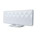 ANTOP Indoor TV Antenna Indoor Flat 50 Miles Antenna with Exclusive Amplifier Booster, 4G Filter for Noise-Free, Multi-Directional Reception, 10 ft Coaxial Cable, Diamond-Cut Surface, White(AT-201B)